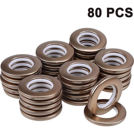 Gardinenösen – 46 mm Innendurchmesser – Für Gardinen, Fenster, Duschen, Garderobentüren – 80er-Packung (1/5)