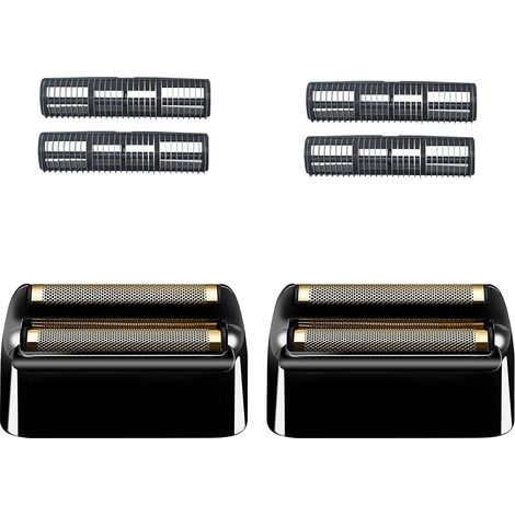Pièce de rechange compatible avec les rasoirs à film BaByliss FXFS2G/FXFS2 - Pour rasoir électrique - Compatible avec les rasoirs à film BaByliss Pro - le noir- 2 unité (1/5)