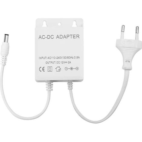 Entrée CA 110-240 V Sortie CC 12 V Alimentation Prise UE Chargeur étanche pour Caméra IP Analogique CCTV Sécurité AHD Prise UE