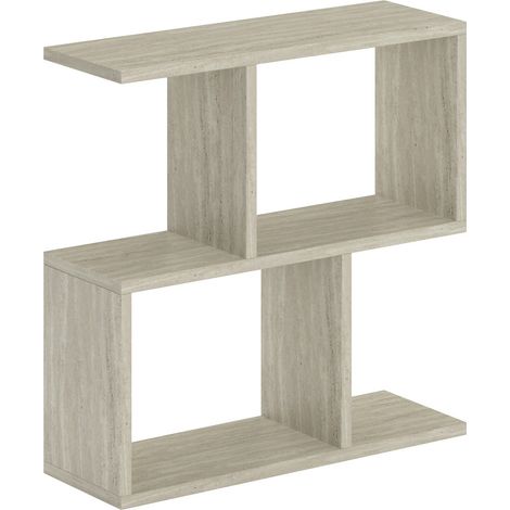 Table basse en bois "Homemania" 60 x 20 x 60 cm - Marbre de Carrare (1/4)