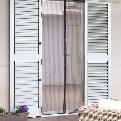 Moustiquaire magnétique anti-insectes pour porte – Installation facile sans outils – 2 panneaux de 209 cm × 49,5 cm – Fermeture automatique par aimants – Pour entrée, balcon, cuisine ou véranda (1/5)
