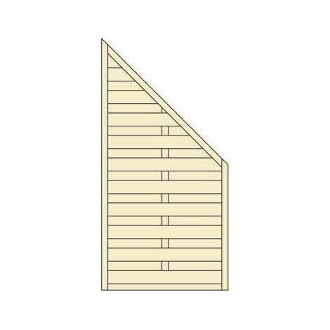 Dichtzaun R.45x45mm, Schrägel. Lam.8x92mm, B90xH180/90 cm