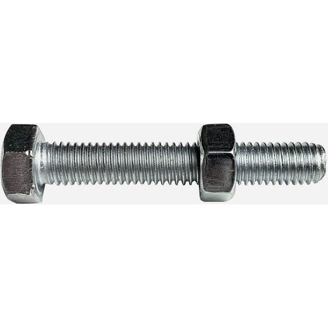Boulon classique tête hexagonale acier zingué Ø5 x 25 mm – Classe de résistance 8.8 – Lot de 18 pour intérieur/extérieur – Vissal