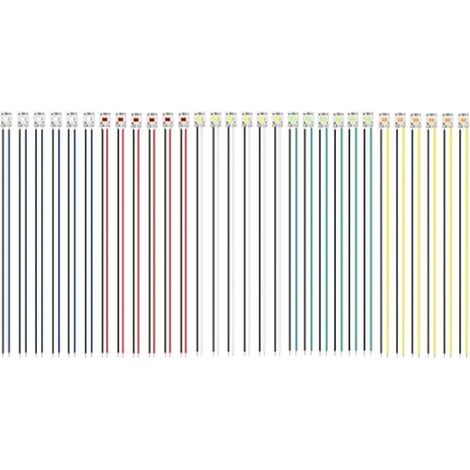 30 Pièces 8mm Pré Câblées LED SMD, Modélisme 2835 12-18V LED Bandes, Blanc/Rouge/Jaune/Bleu/Vert (1/5)