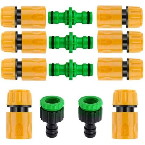 Kit de Connecteur Tuyau Jardin en Plastique 13 PièCes SéRies pour Joindre le Tube-Crezuo (1/4)