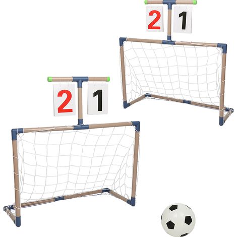 2Kinder Fußballtore mit 16cm Ball+Pumpe Kinder Sport Fußballtore 793556cm Doppeltor (1/5)