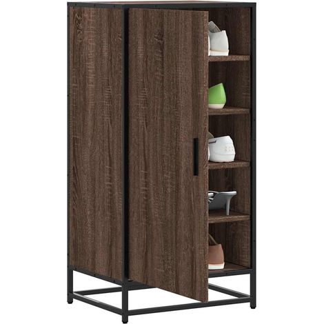 Schuhregal Braun Eichen-Optik 48x38x97,5 cm Holzwerkstoff