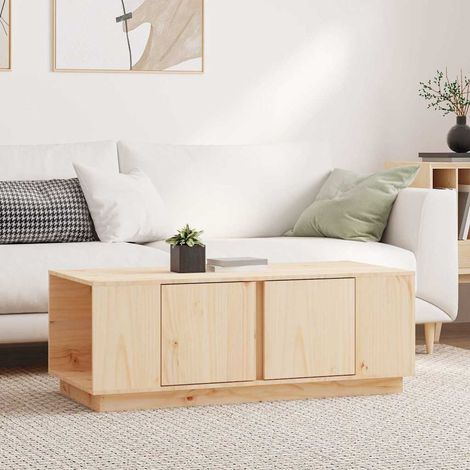 vidaXL Table basse 110x50x40 cm Bois massif de pin (1/5)