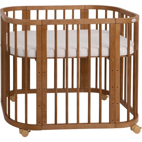Waldin Cuna Bebé 5 en 1 Colecho, Madera Vintage, Sin Textiles (1/5)