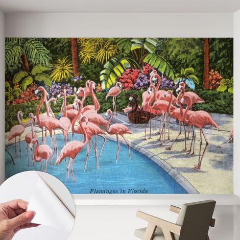 Fotomurale adesivo stickers - murali decorativo - soggiorno moderno - effetto realistico - Scena esotica 152x104 cm (1/5)