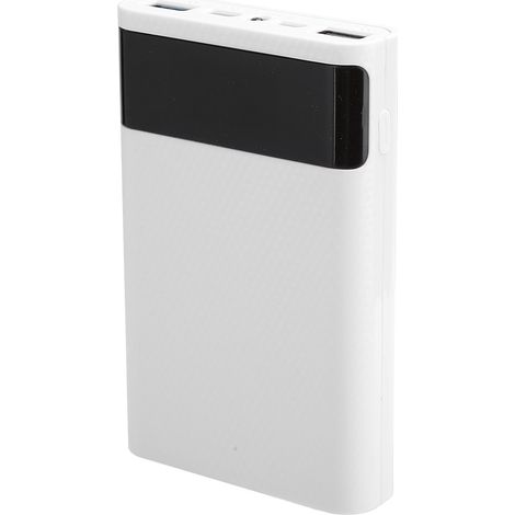 Boîtier de batterie portable ABS 4 x 18650 à charge rapide, démontable et démontable à volonté, sans soudure, blanc (1/5)