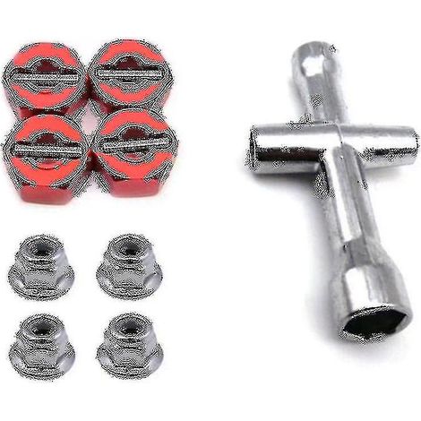 Adaptateur hexagonal pour moyeu métallique de 12 mm, épaisseur 7 mm M4, écrou de blocage à bride, clé Phillips, compatible avec Stampe à l'échelle 1/10. (1/5)