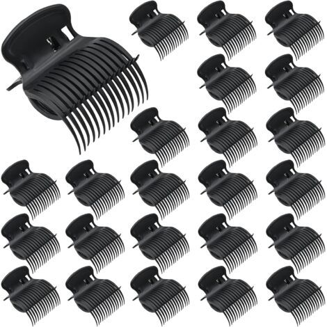 Lot de 24 pinces à friser de rechange pour fer à friser, pour femmes et filles (24 pièces noires) (1/5)