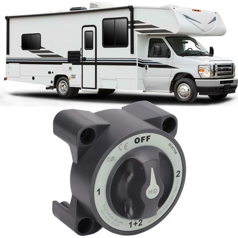 Hochleistungs-Batterietrennschalter 500A für Wohnmobile und Yachten Blue Ocean 3002 (HD-Serie) AUS-1-2-1+2 Vierstufiger, dreipoliger Batterieschalter (YC102065-GY3002) (1/5)
