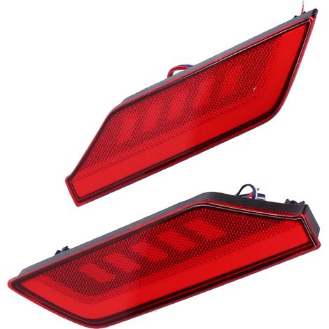 2 rote Rückstoßstangenleuchten mit dynamischen Blinkern und LED-Bremsleuchten, kompatibel mit Mitsubishi Pajero Sport 2019-2020 (1/5)