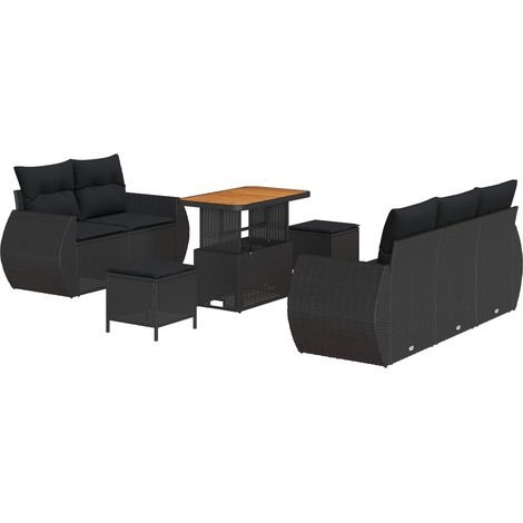 Maison Exclusive - Gartensofa-set mit Kissen mit Kissen 8 pcs Sch