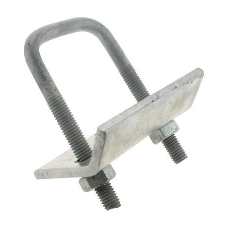 Étrier de fixation pour poutre IPN-IPE – Acier zingué – Charge statique 5000N – Installation par paire avec boulon en U – Viswood