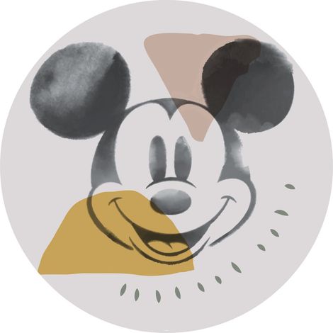 papier peint panoramique rond adhésif Mickey Mouse gris - Disney (1/3)