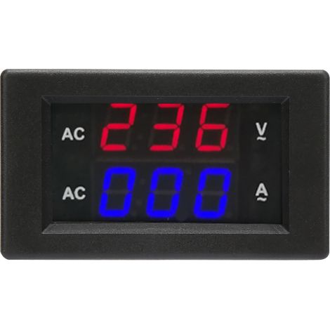 Voltmètre numérique à affichage LED AC 100300V, ampèremètre 0-100A (rouge/bleu)