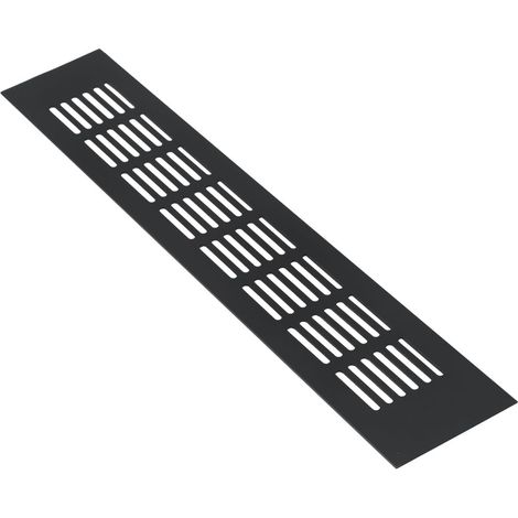 Schwarzes Lüftungsgitter 50 x 350 mm, 1 dekoratives Aluminiumlegierungsgitter, Lüftungsgitter, Wärmeableitungsgitter