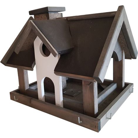 Vogelhaus massiv mit 3-Bein Ständer LxBxH 34x33x40 cm Vogelhäuser