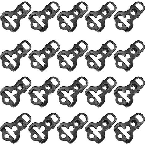 Lot de 20 tendeurs de corde pour le camping, accessoires pour tente, crochets (1/5)