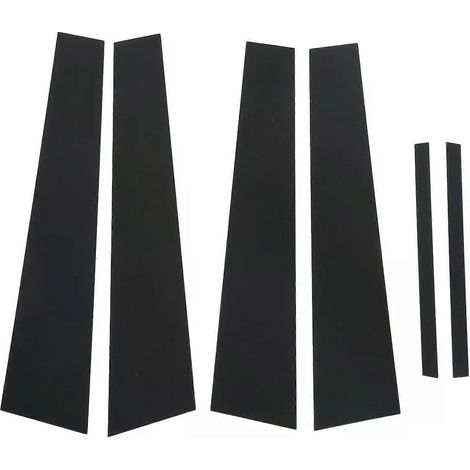 pièces de garniture autocollante de montant de porte latérale noir brillant, garniture de remplacement pour vitre latérale de Dodge Charger--JXLGV (1/5)