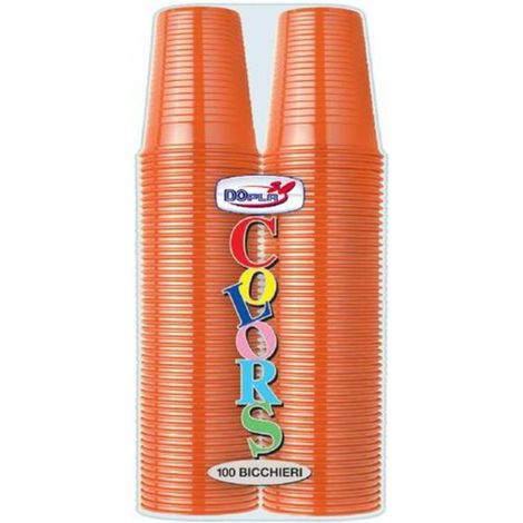 Cf.100 Bicchieri 200Cc. Arancio 02544 X1