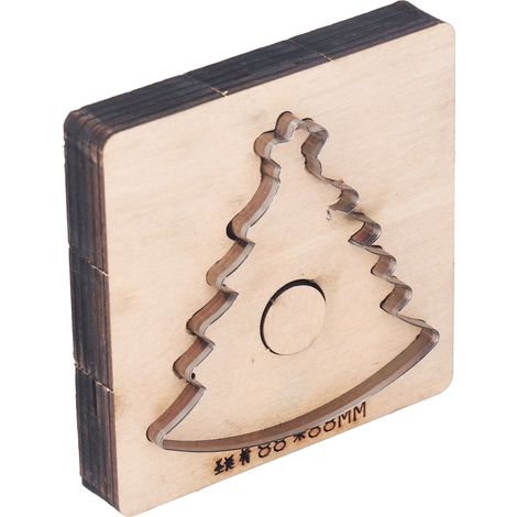 Emporte-pièce en cuir motif sapin de Noël, découpe nette et rapide, moule polyvalent pour travaux manuels et DIY (1/5)
