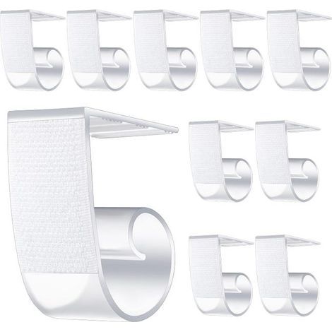 set of 10 plastic tablecloth clips, suitable for thick tabletops - non-slip - perfect for dining tables. (1/5)