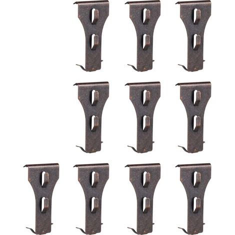 Ganci scorrevoli in ottone anticato per il fissaggio di mattoni, non richiedono foratura, 60-70 mm, confezione da 10