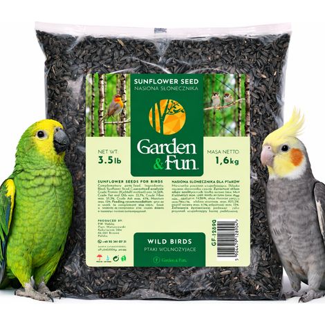 Graines de tournesol noires pour oiseaux et perroquets - 1,6 kg (1/3)