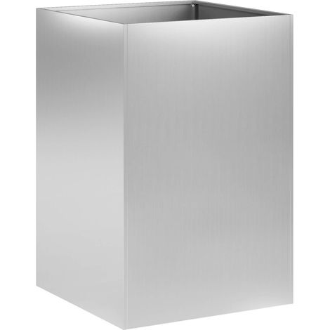 Garden Planter Silver 40 x 40 x 75 cm Galvanised Steel vidaXL