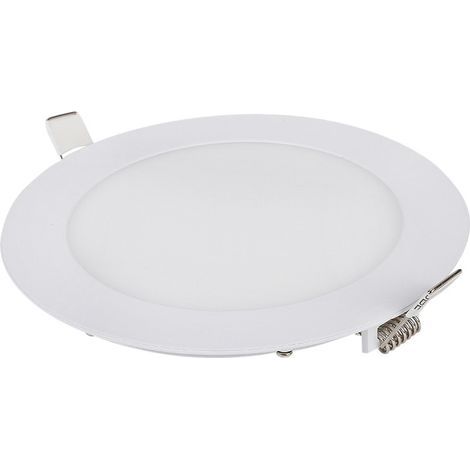 Lot de 6 Spot Led Encastrable Dimmable, 9W 6000K Blanc Naturel, IP65 Plafonnier Led Salle de Bain, Spot Led Extra Plat 35mm, Diamètre du Trou Φ130-135mm, AC 230V Éclairage de Plafond Pour le (1/4)