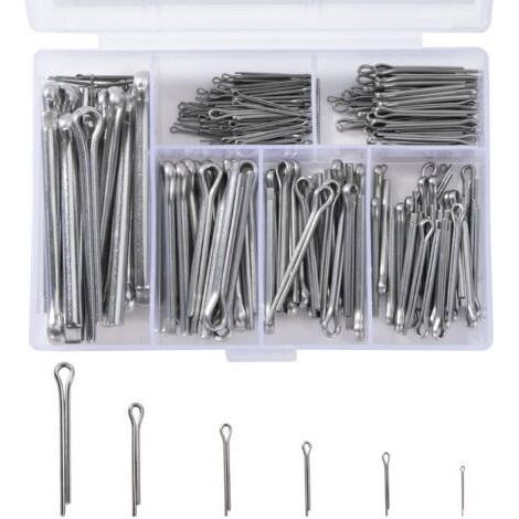 QORVA-Kit d'assortiment de broches fixes en acier inoxydable, 230 pièces, épingle à cheveux, cheville M1 M2 M2.5 M3 M4 M5, avec boîte de rangement