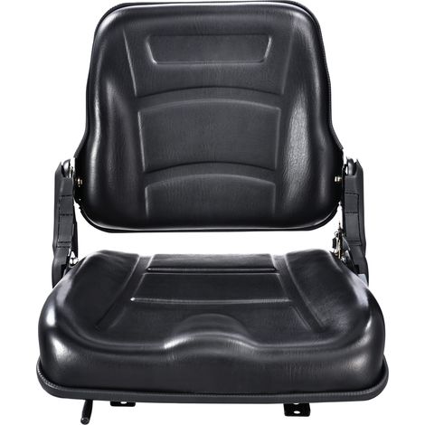 Mophorn Universal-Gabelstaplersitz, verstellbare Rückenlehne mit Mikroschalter, umklappbarer Traktorsitz, 6,3-13,4 Zoll Schlitzverlängerung, für Lader & Bagger