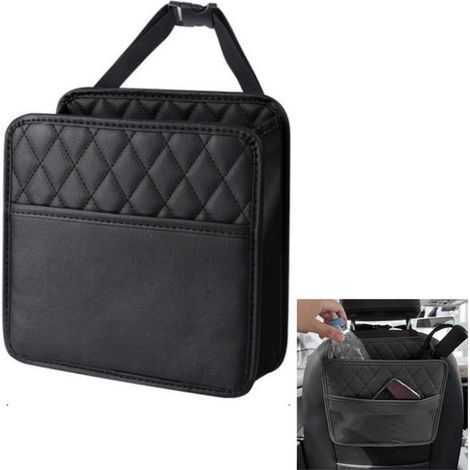 1 Stück,Auto-Rücksitz-Organizer,Hängende Tasche für den Auto-Rücksitz,Hängender Organizer,Aufbewahrungsbox fürs Auto,Schwarz,25 x 25 cm (1/5)
