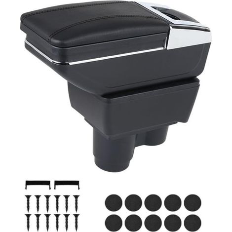 Armlehnenbox für Dacia Duster II (2017–2024) – Kunstleder – Schwarz