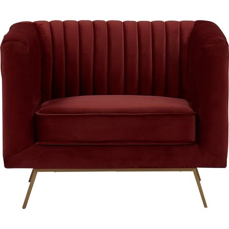 Sillón en terciopelo burdeos - Gatsby
