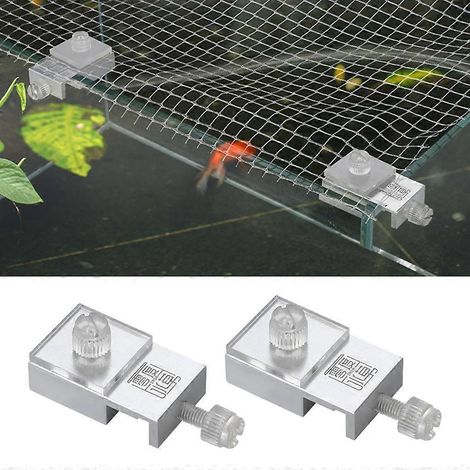 Pince de fixation pour épuisette d'aquarium en alliage d'aluminium, protection anti-saut facile à utiliser (1/4)