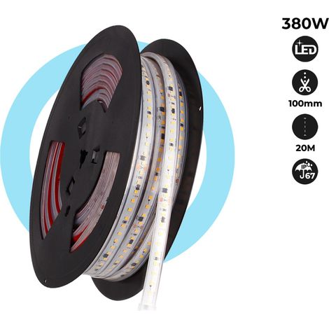 Tira LED 220V - 300W (2400xSMD2835) - 12mm - Apta Exterior: