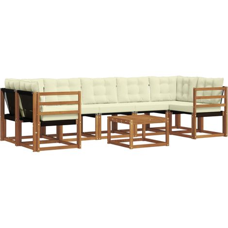 Outdoor Sofa Set with Cushion 8 pcs Natural and Cream vidaXL (1/5)