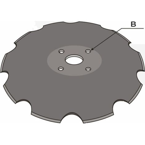 Disco frangizolle dentato con Ø 510mm spessore 5mm e foro centrale di 61mm (1/2)