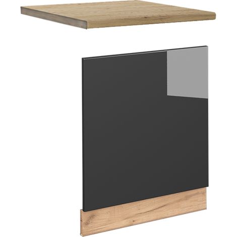 Pannello frontale Fame-Line, Antracite lucido, 60 cm , PL Rovere, Vicco