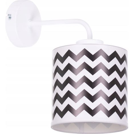 Lampada da parete moderna con paralume Zigzags Nero