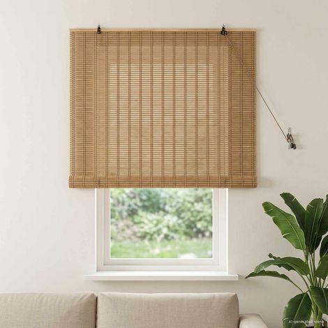 vidaXL Store enrouleur Nature 130 x 160 cm Bambou (1/5)