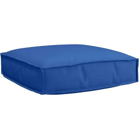 Coussin bleu roi, 60 x 60 x 12 cm, tissu Oxford (1/5)