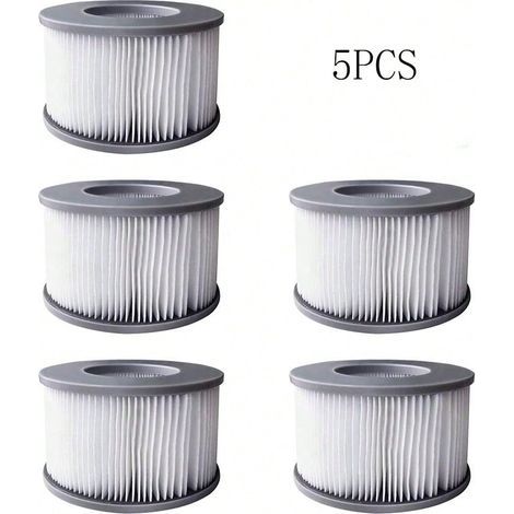 Packung mit 5 Spa-Filterkartuschen, 10,8 cm x 6,7 cm, Wasserfilter, Sedimentfilter, Aktivkohlefilter (1/5)