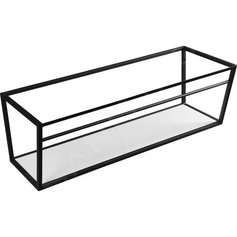 Sapho Ska - Support pour lavabo avec étagère, 120 cm, noir mat SKA104 (1/4)