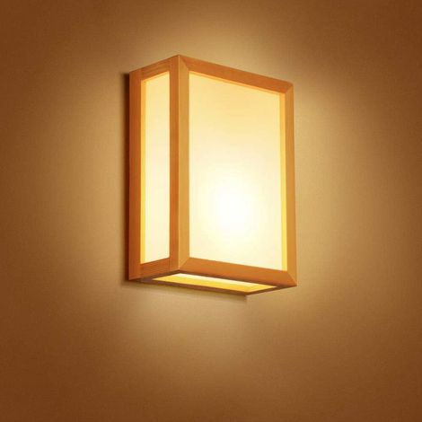 Creative Japonais En Bois Massif Double Tête Applique Murale Chambre Chevet Salon Allée Étude Mur Lanterne Projecteurs Simple Moderne E27 Mur Lampe (1/5)